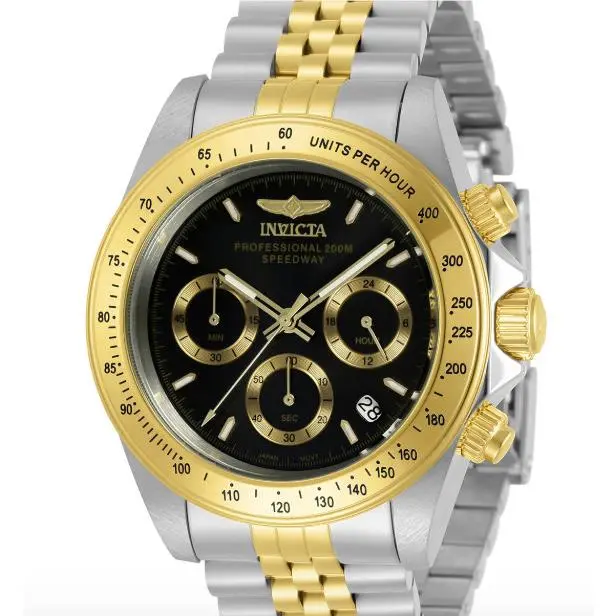Invicta Speedway Men’s Watch 39.5mm Gold Two Tone Chronograph 30992