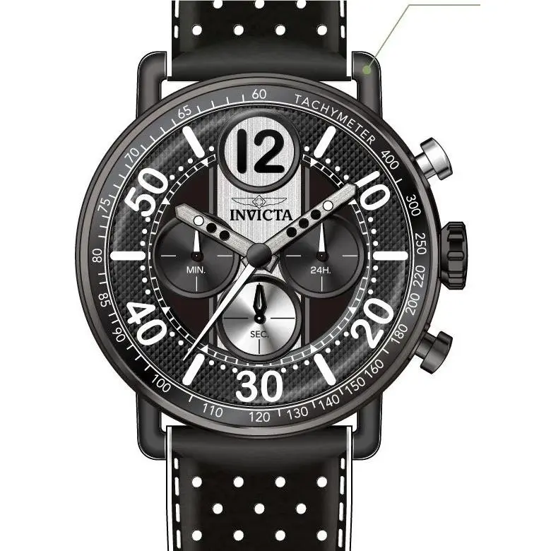 Invicta Racing Vector Men`s Chronograph Quartz Watch 44mm White Black 50363