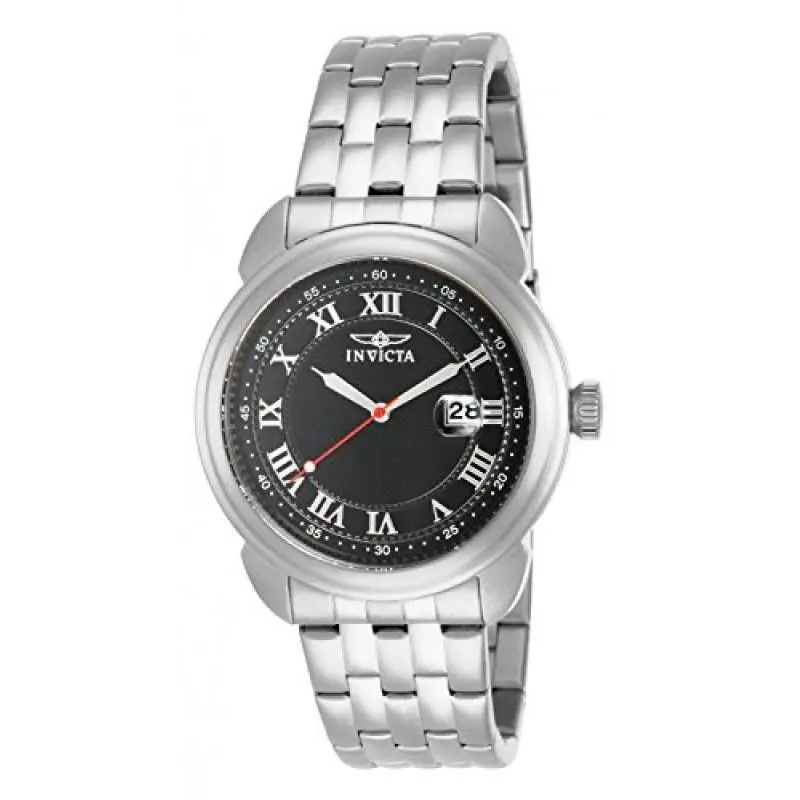 Invicta Specialty Classic Date Black Dial Stainless Steel Men`s Watch 15357