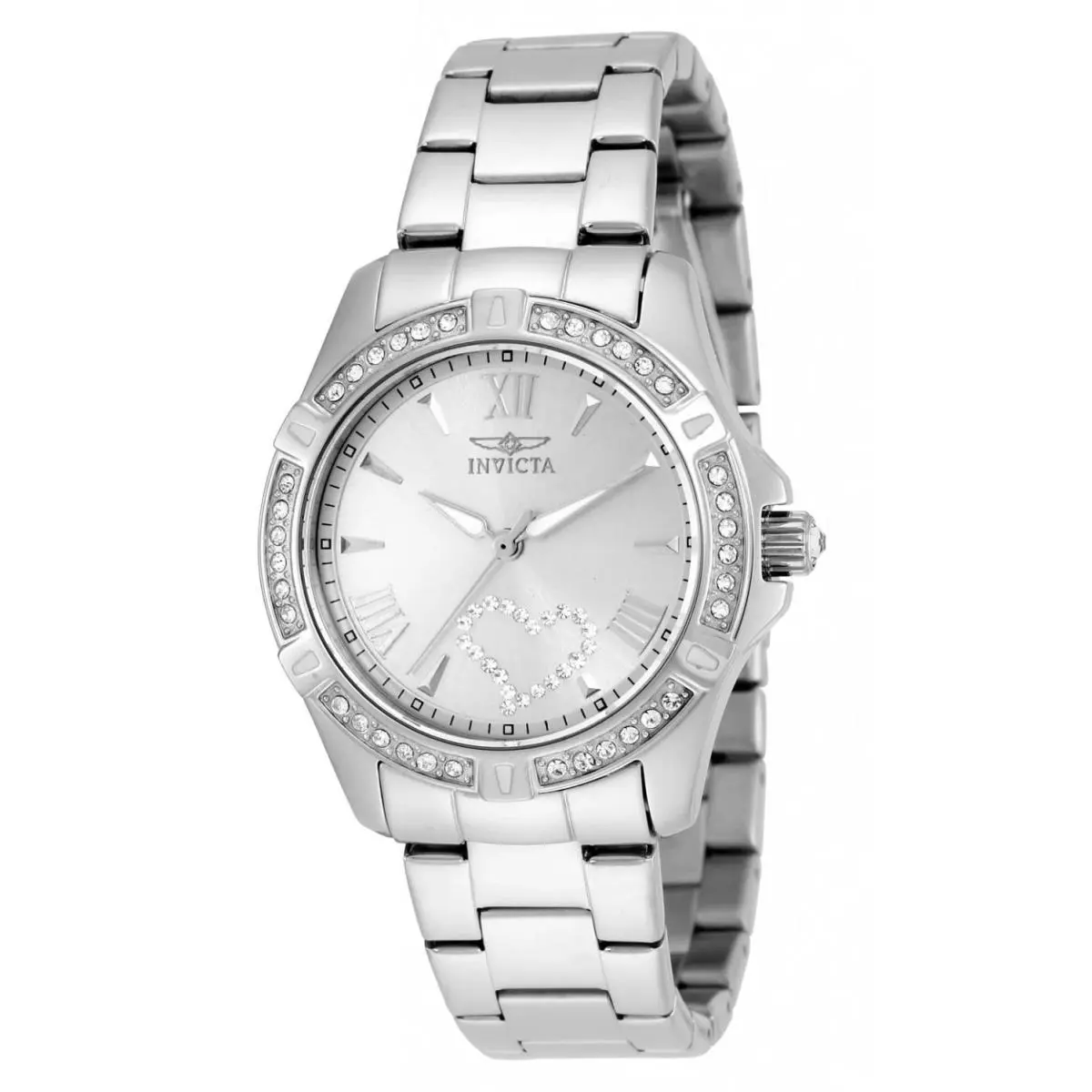 21383 Quartz Watch Silver Dial Stainless Steel 34.5mm Lady by Invicta