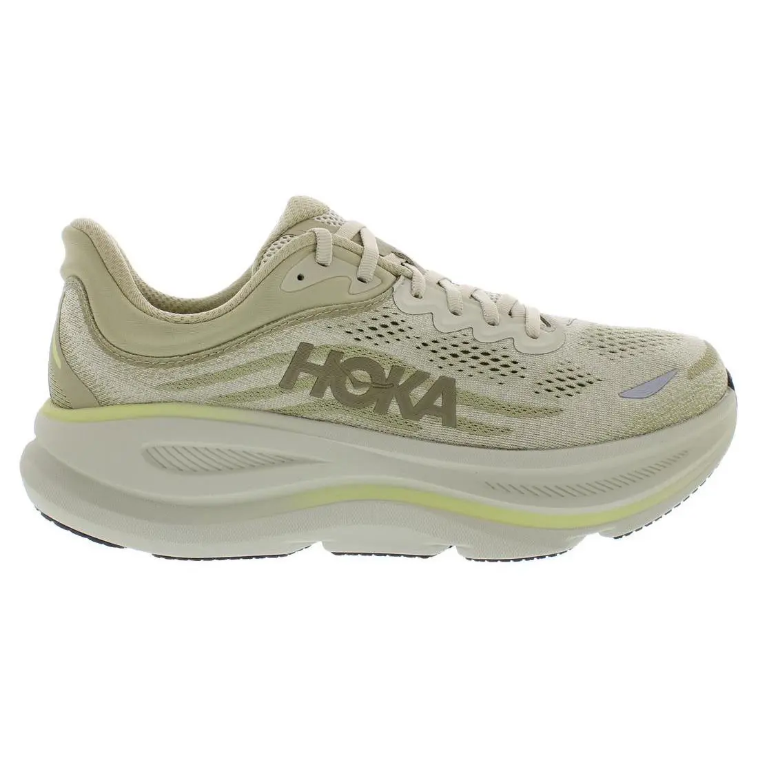 Hoka Bondi 9 Mens Shoes Size 8.5 Color: Grassland/oyster - Grassland/Oyster, Main: Beige