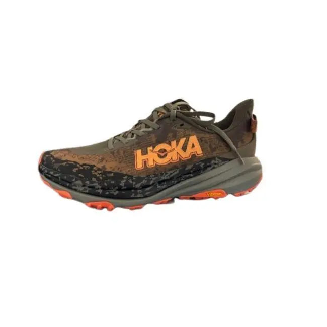 Hoka Men`s Speedgoat 6 Sneaker - Antique Olive/squash - 9