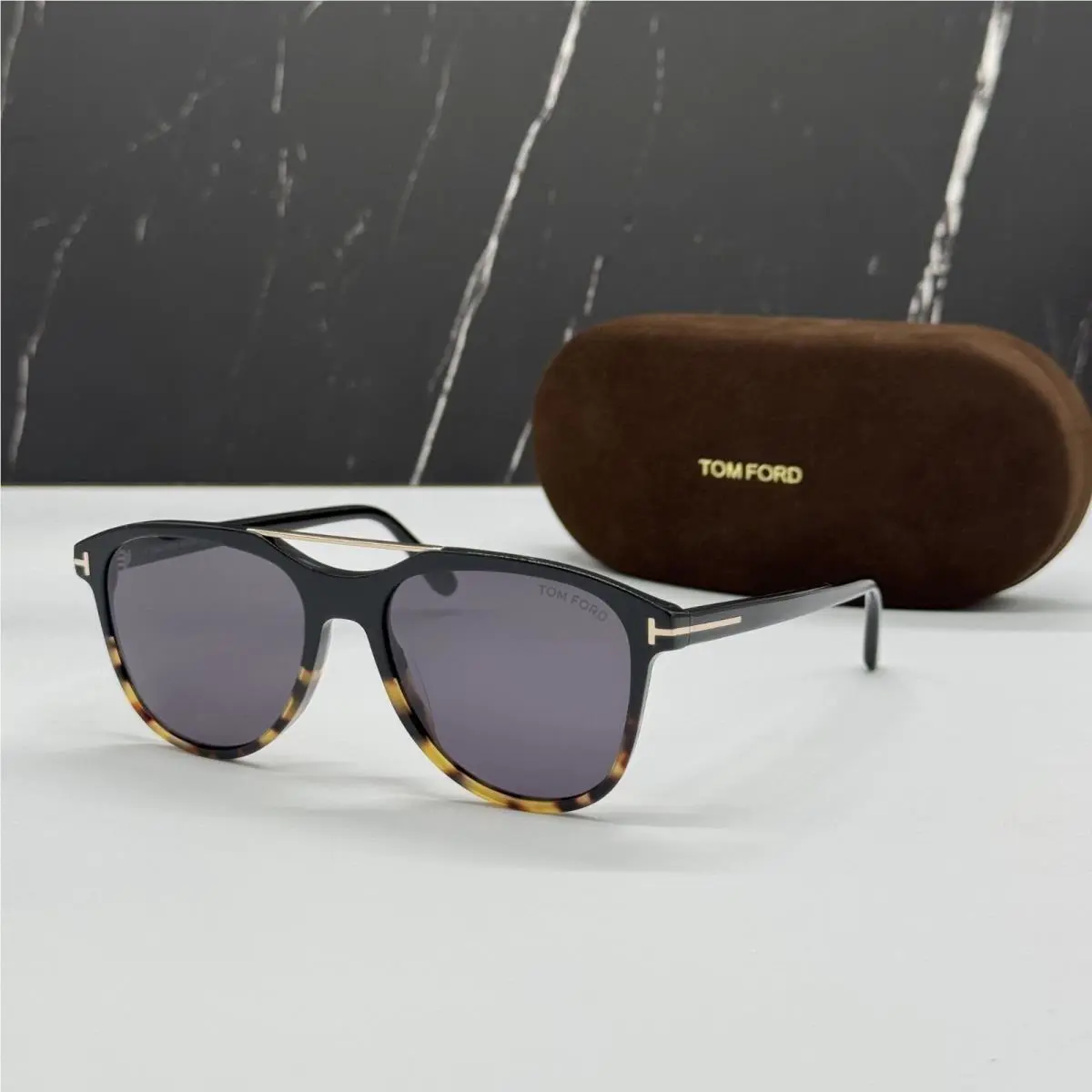 Tom Ford DAMIAN-02 TF1098 05A Black Unisex Sunglasses Tom Ford FT1098 05A