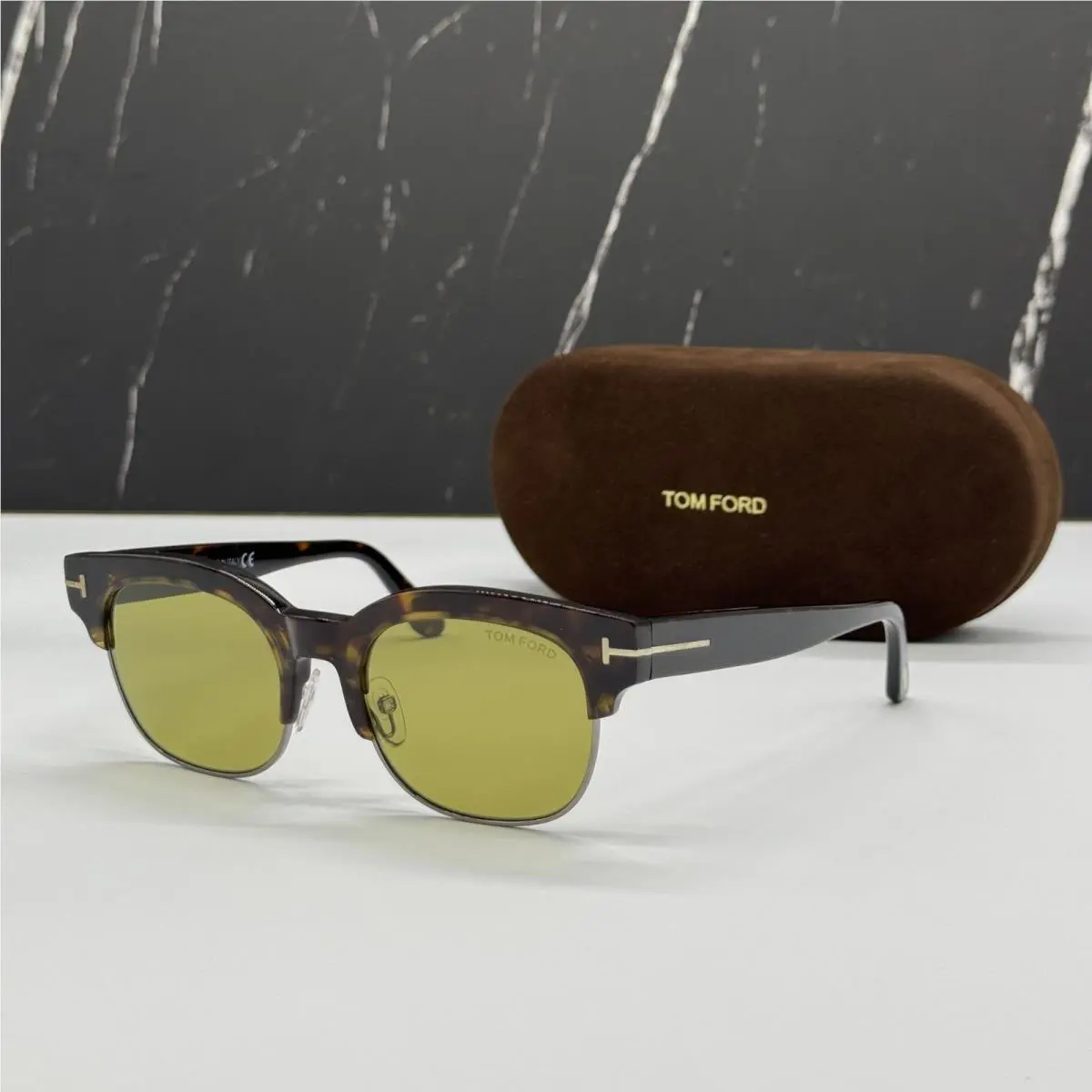 Tom Ford HARRY-02 TF597 52N Havana Unisex Sunglasses Tom Ford FT0597 52N