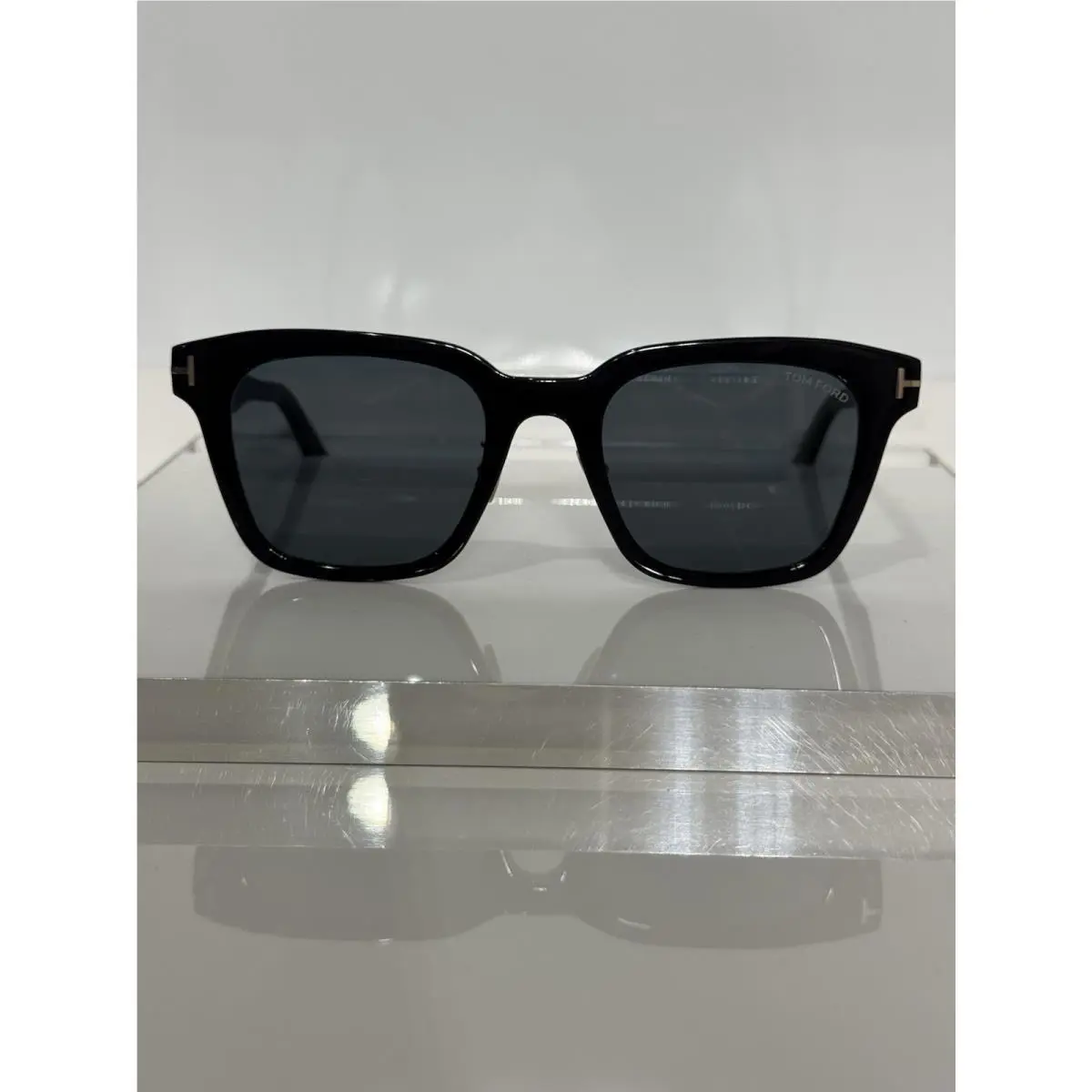 Tom Ford 1163K Eco 01A Shiny Black Acetate Square Unisex Sunglasses