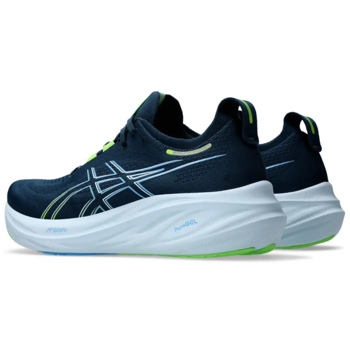 Asics shoes - ASICS GEL-Nimbus 26 - 1011B795-400 - French Blue/Electric Lime 2