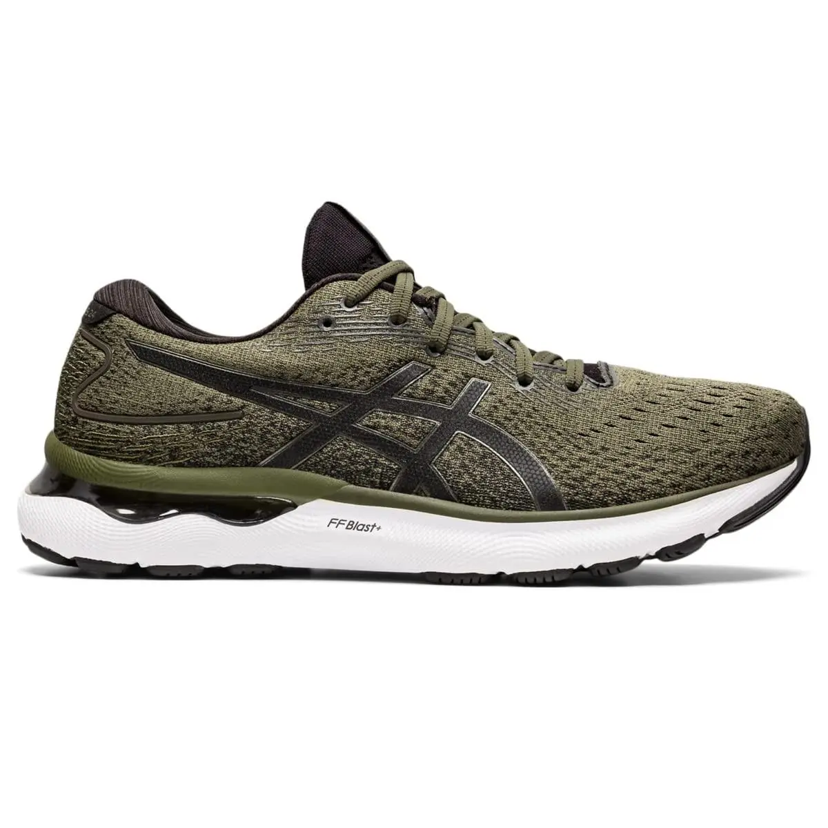 Size 8 - Asics Gel-nimbus 24 Men’s Running Shoes Olive Canvas/gunmetal