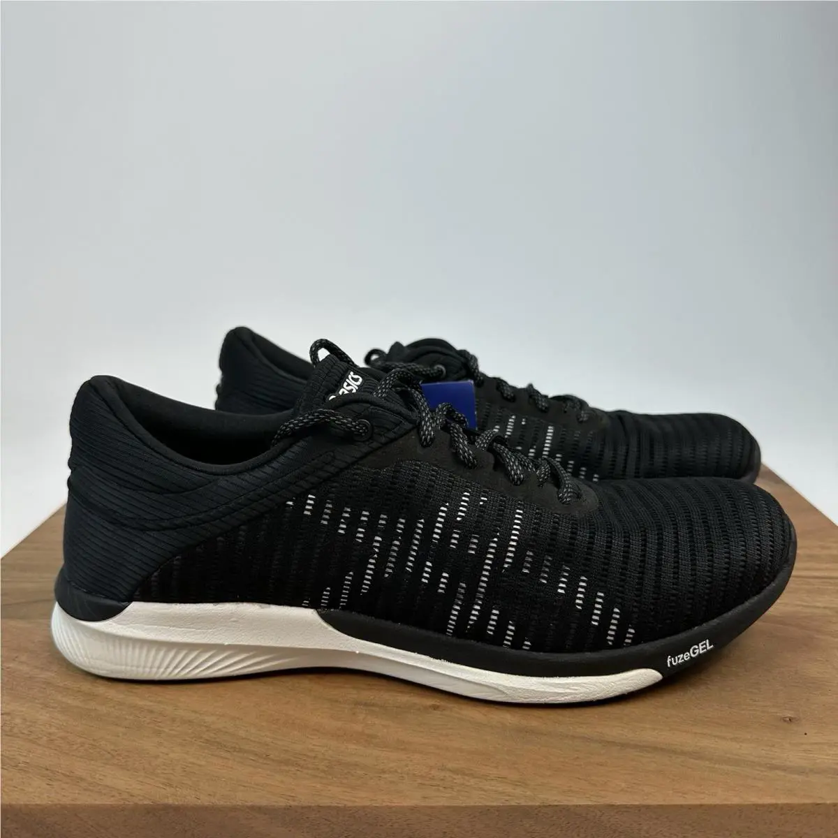 Mens Asics Fuzex Rush Adapt T835N-9001 Black Shoes Sneakers Size 9.5 M