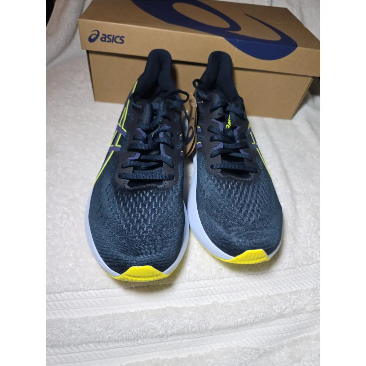 Asics Men`s GT-2000 12 Running Shoe FF Blast+ Blue Bright Yellow Sz 11