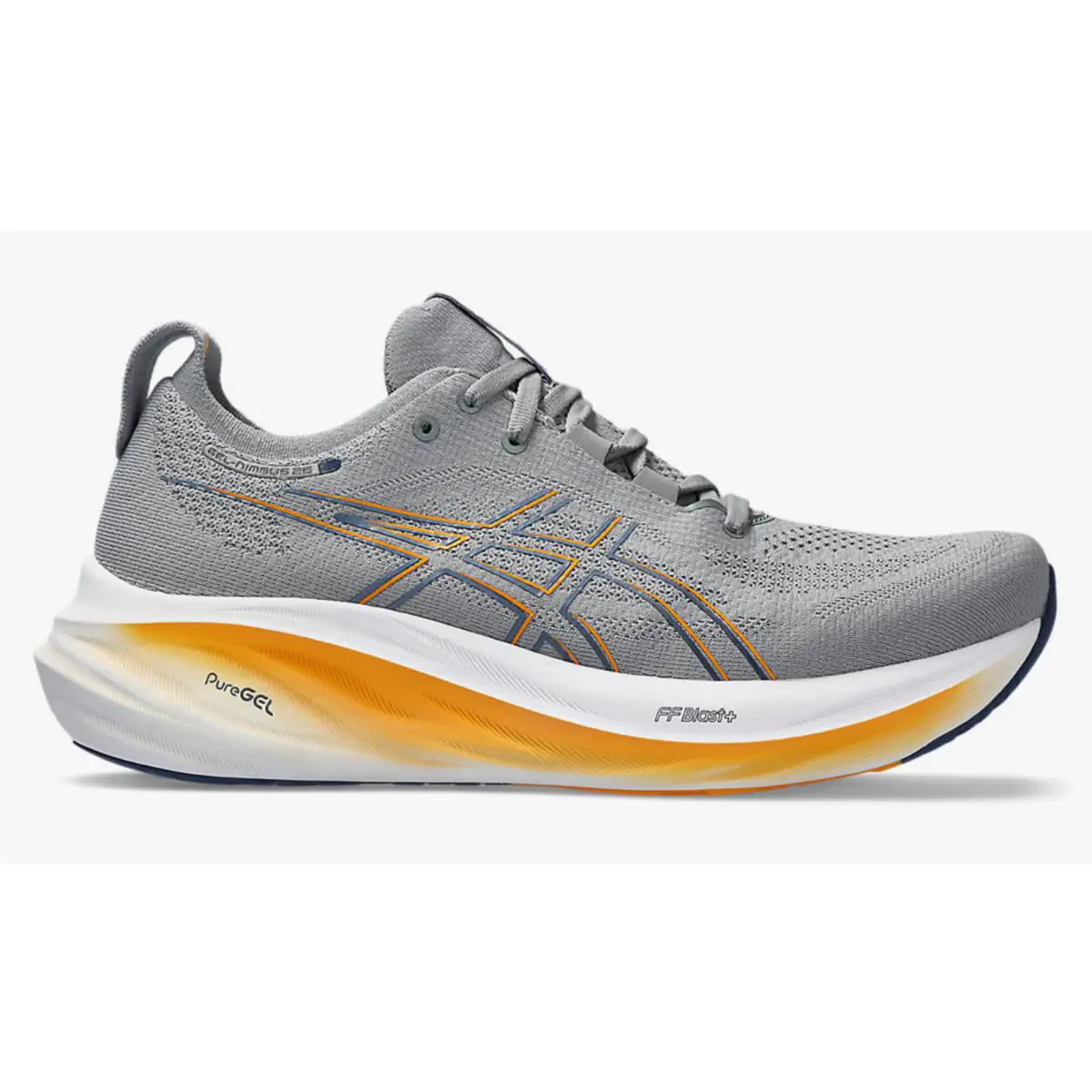 Asics Gel Nimbus 26 Mens Concrete/pure Silver Athletic Running Shoes Size 11