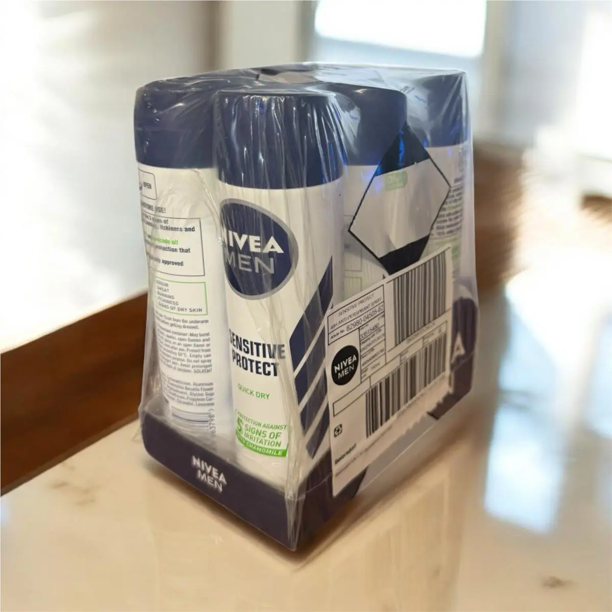 Nivea Men Sensitive Protect Quick Dryanti-perspirant Deodorant Spray 150 ml x 6