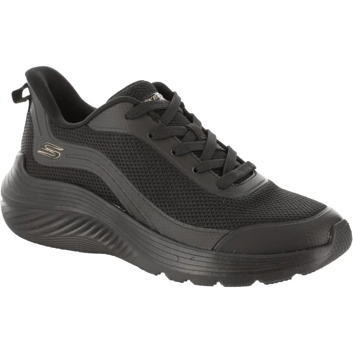 Skechers Women`s Bobs Squad Waves-still Wading Sneaker - Black/Black