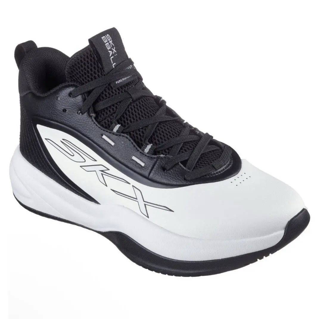 Skechers Men`s Basketball Skx League Sneaker - White/Black