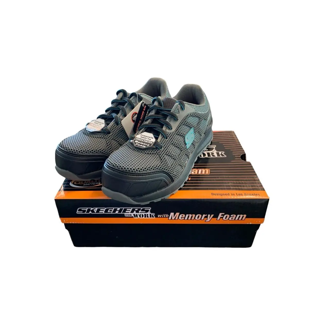 Womens Skechers 77273 Bulklin Lyndale Work Composite Toe Sneakers Shoes 8.5