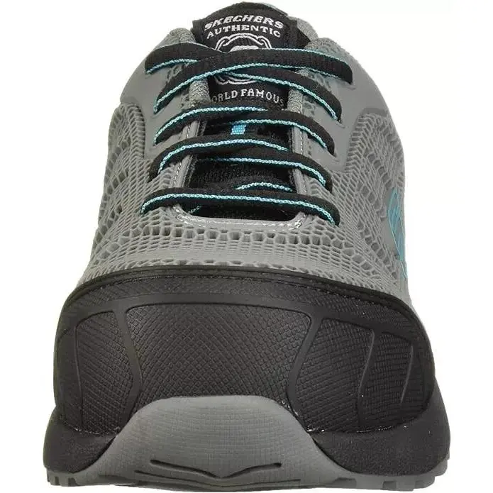 Skechers shoes - Skechers Work - Work - 77273 - Gray/Aqua (UPC: 193113822468) 1
