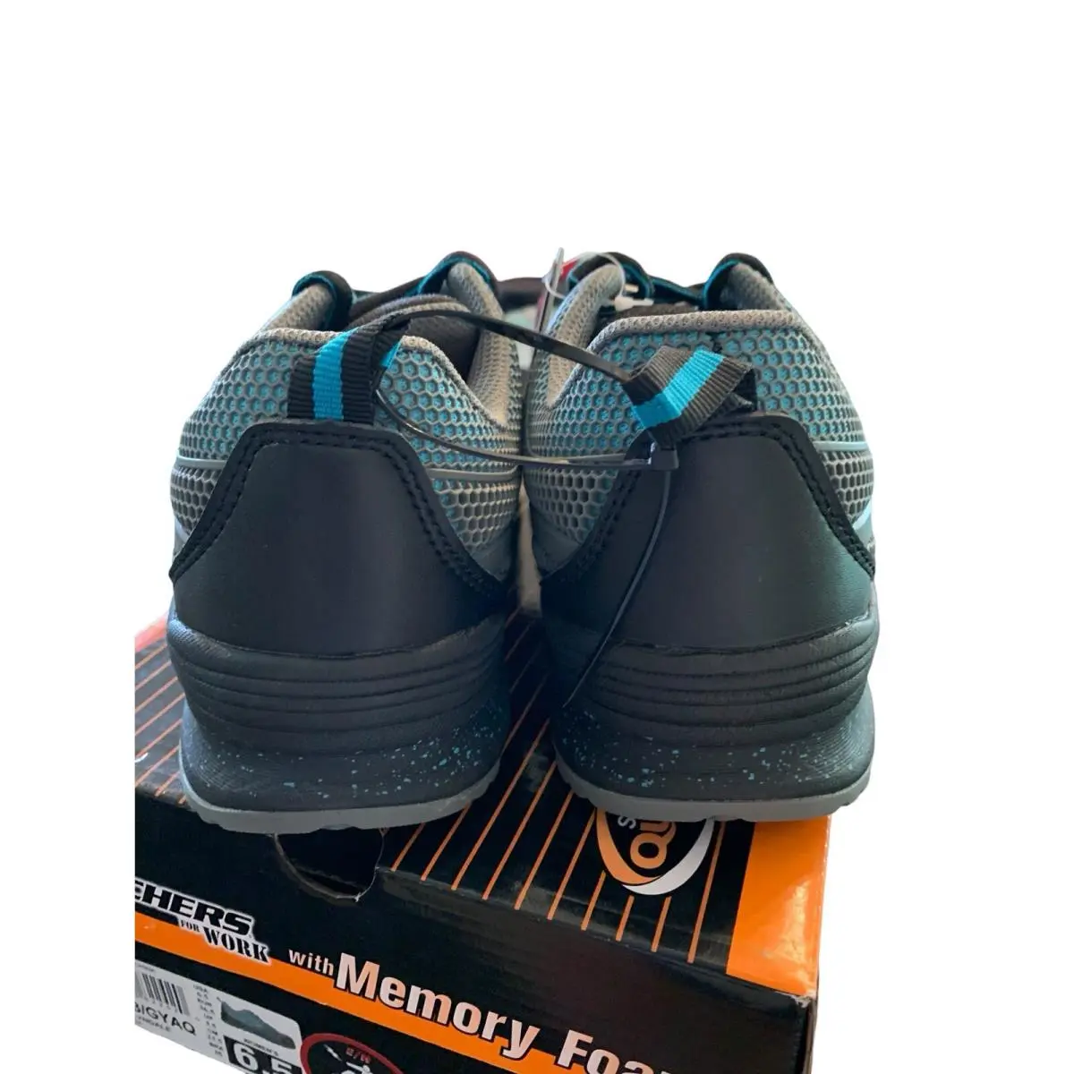 Skechers shoes - Skechers Work - Work - 77273 - Gray/Aqua (UPC: 193113822468) 11