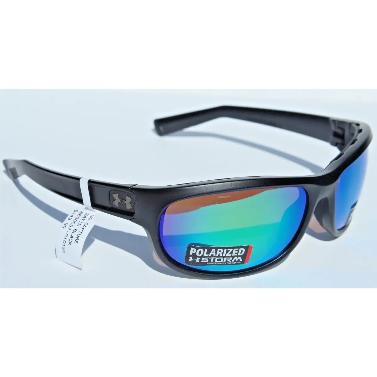 Under Armour Capture Polarized Sunglasses Satin Black/green Storm Sport