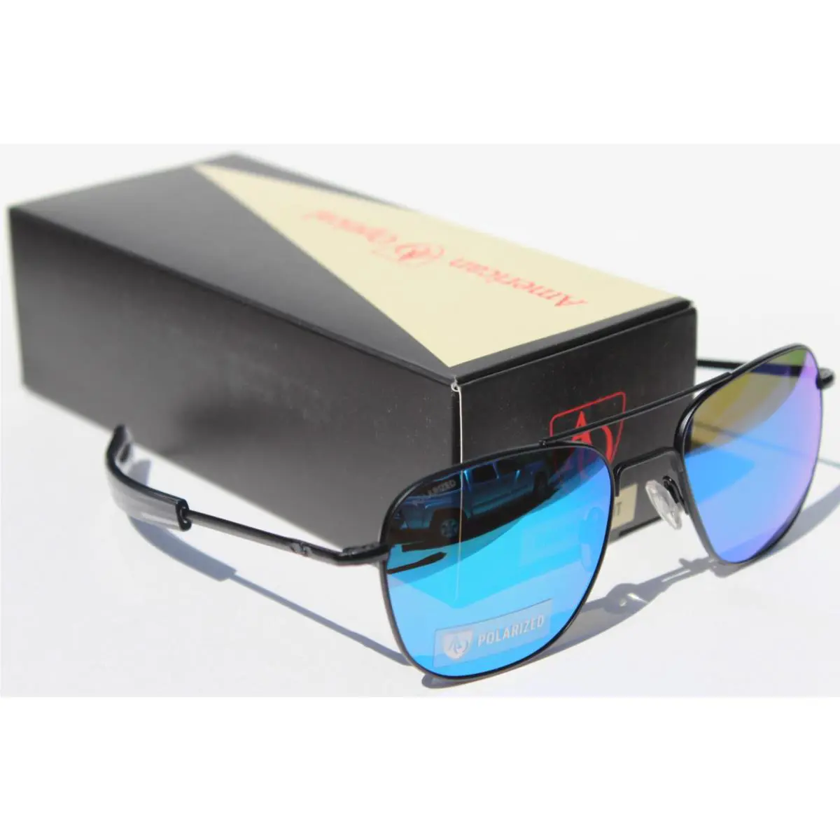 American Original Pilot Optical Pilot Polarized Sunglasses Black/blue BT SM Bmn-p