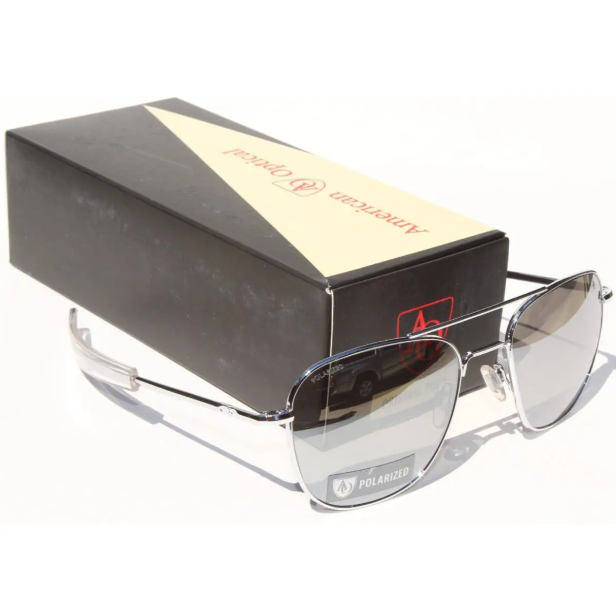American Original Pilot Optical Pilot Polarized Sunglasses Silver BT CL Smn-p