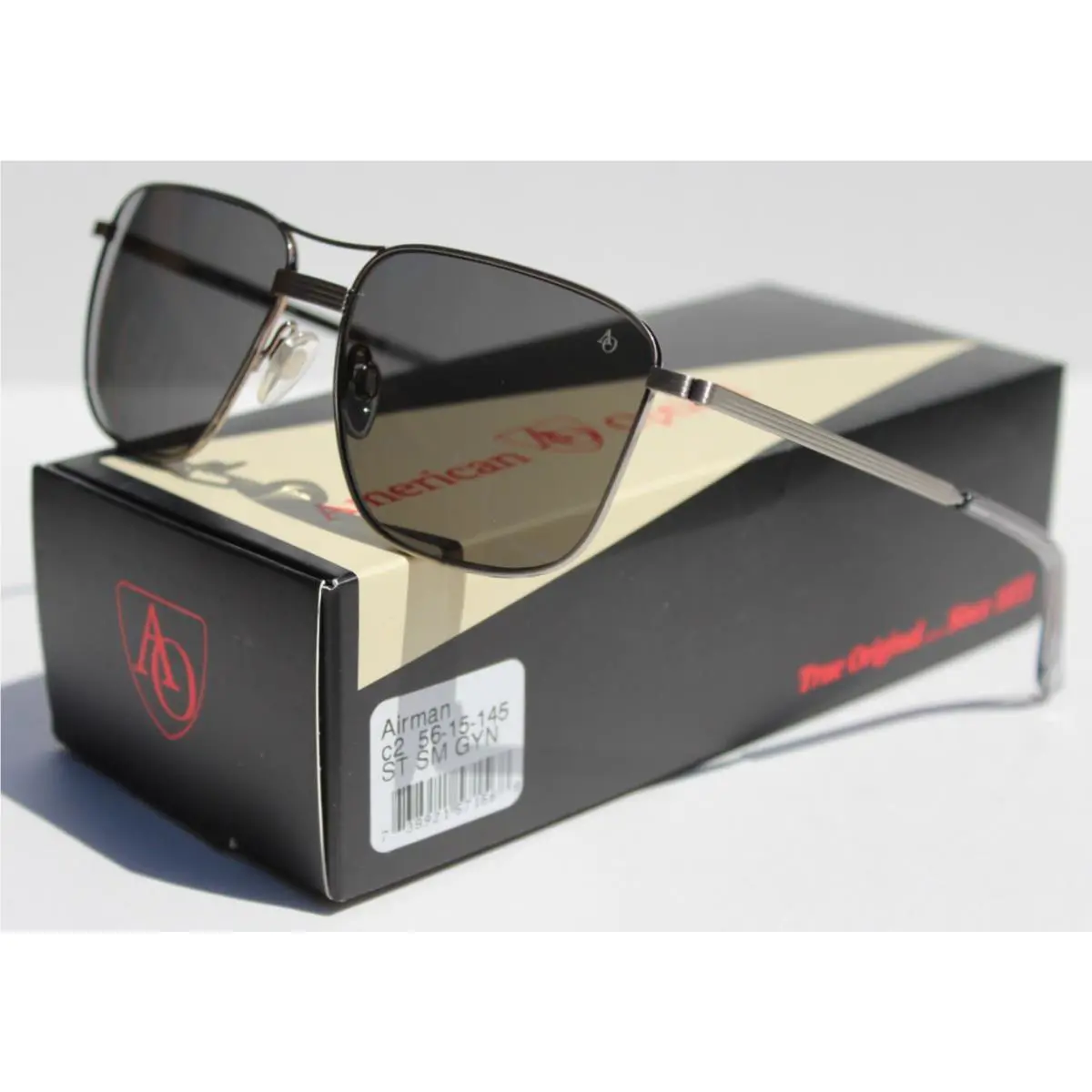 American Optical Airman Sunglasses Pewter/grey 56-15-145 ST SM Gyn