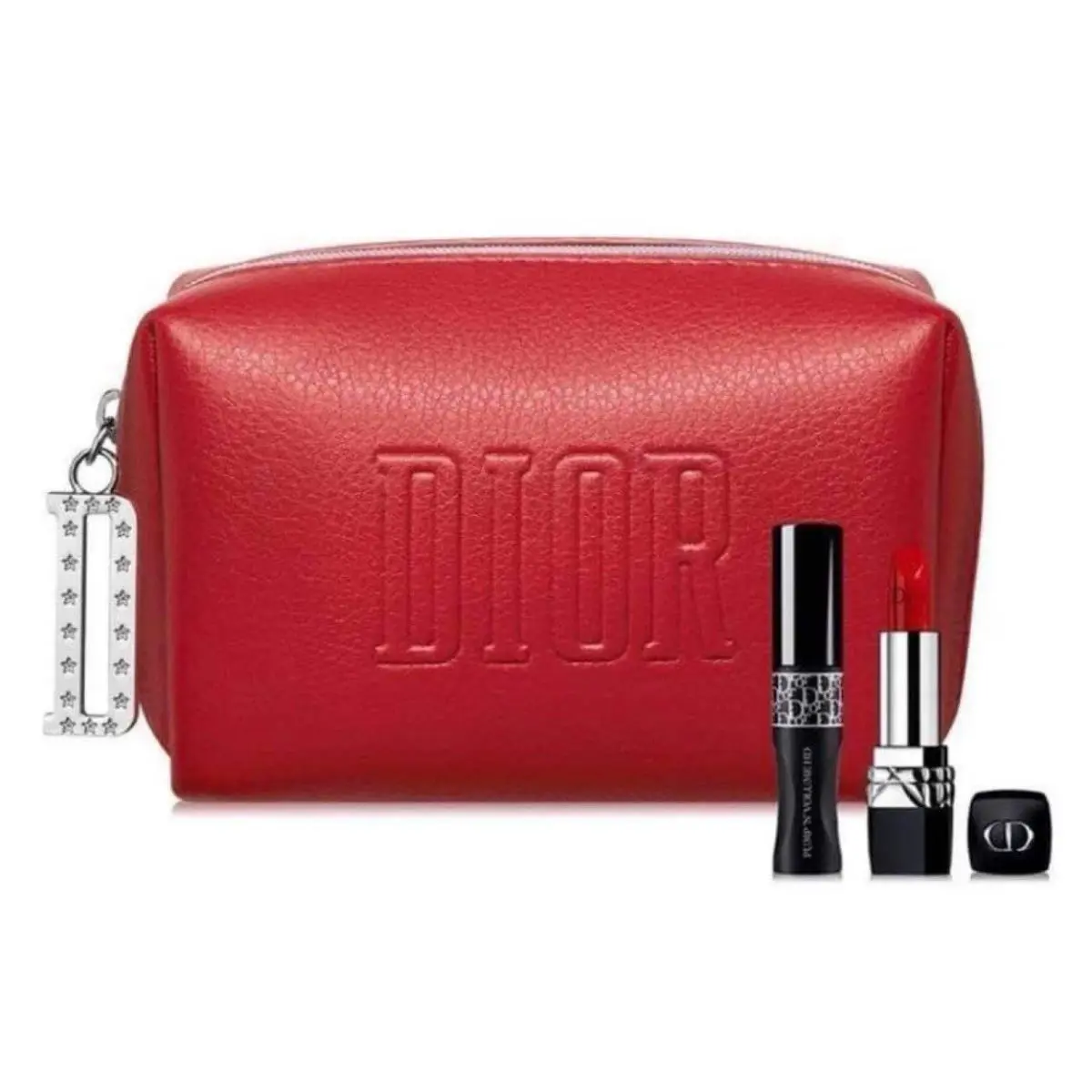 Limited Makeup Red Pouch Gift Set Rouge 999 Velvet Pump Volume Mascara by Dior