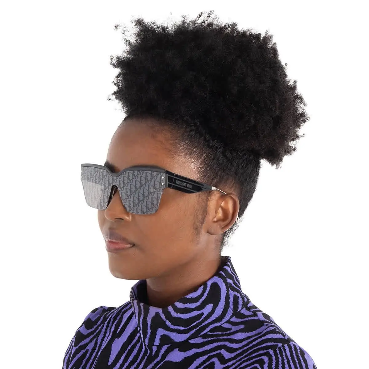 club M4U Smoke Mirror Logo Shield Ladies Sunglasses CD40090U 01C 00 by Dior