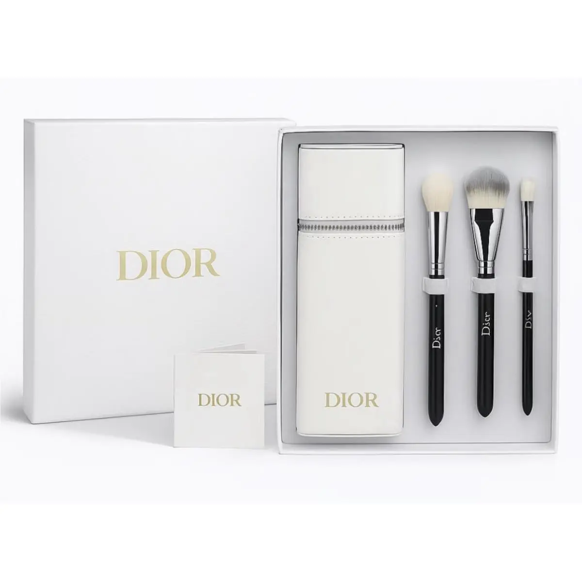 Dior Backstage 3pc Makeup Brush Set with White Case Limited Edition