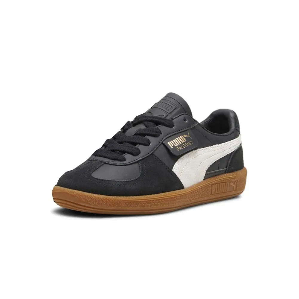 Puma shoes - PUMA Palermo Leather Lace Up  Youth - 39727503 - Black, Grey 0