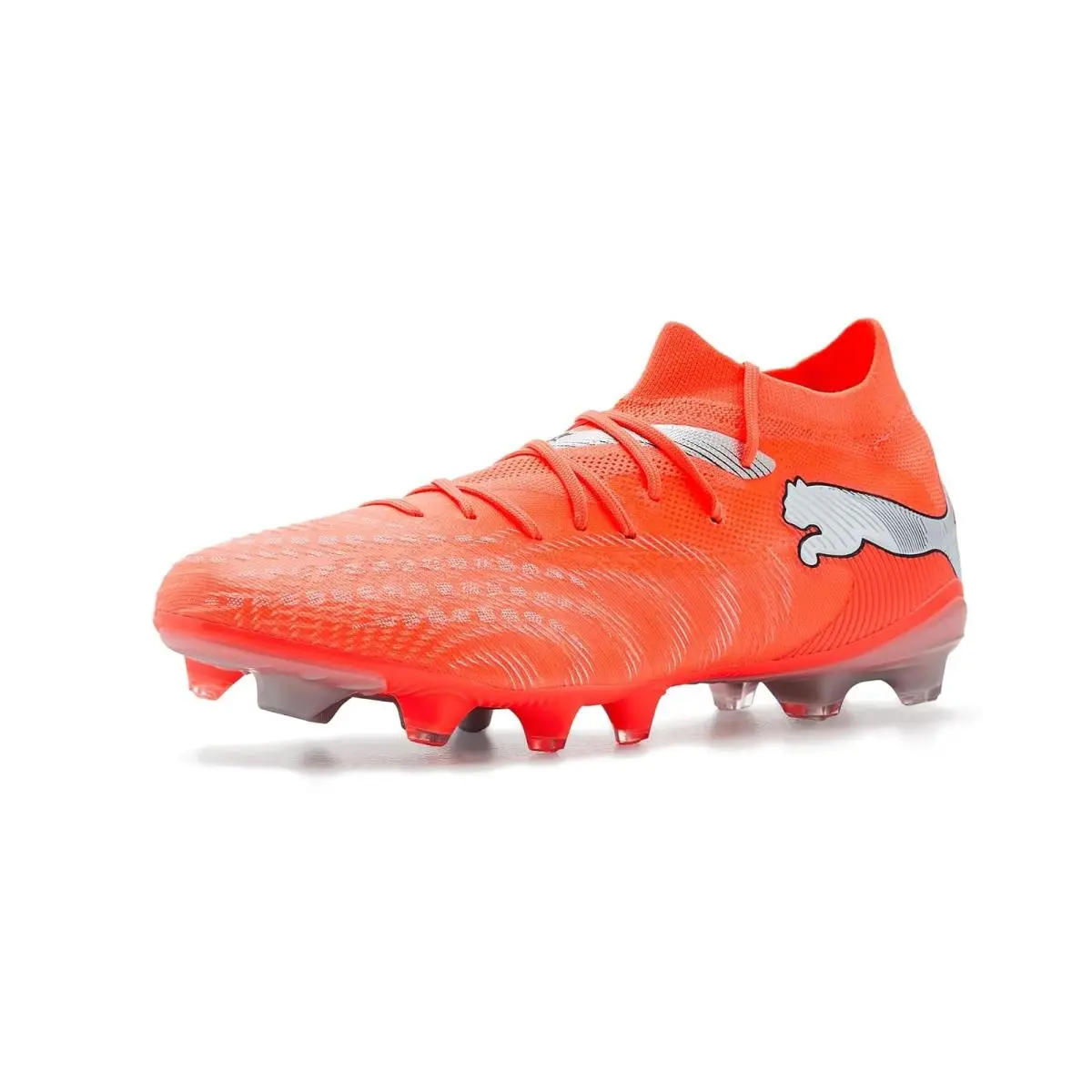 Man`s Shoes  Future 9 Match Firm Artificial Ground Soccer Cleats Glowing Red/White/Black/Silver by Puma