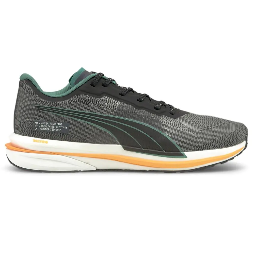 Puma Velocity Nitro Wtr Running Mens Green Grey Sneakers Athletic Shoes 195293 - Green, Grey