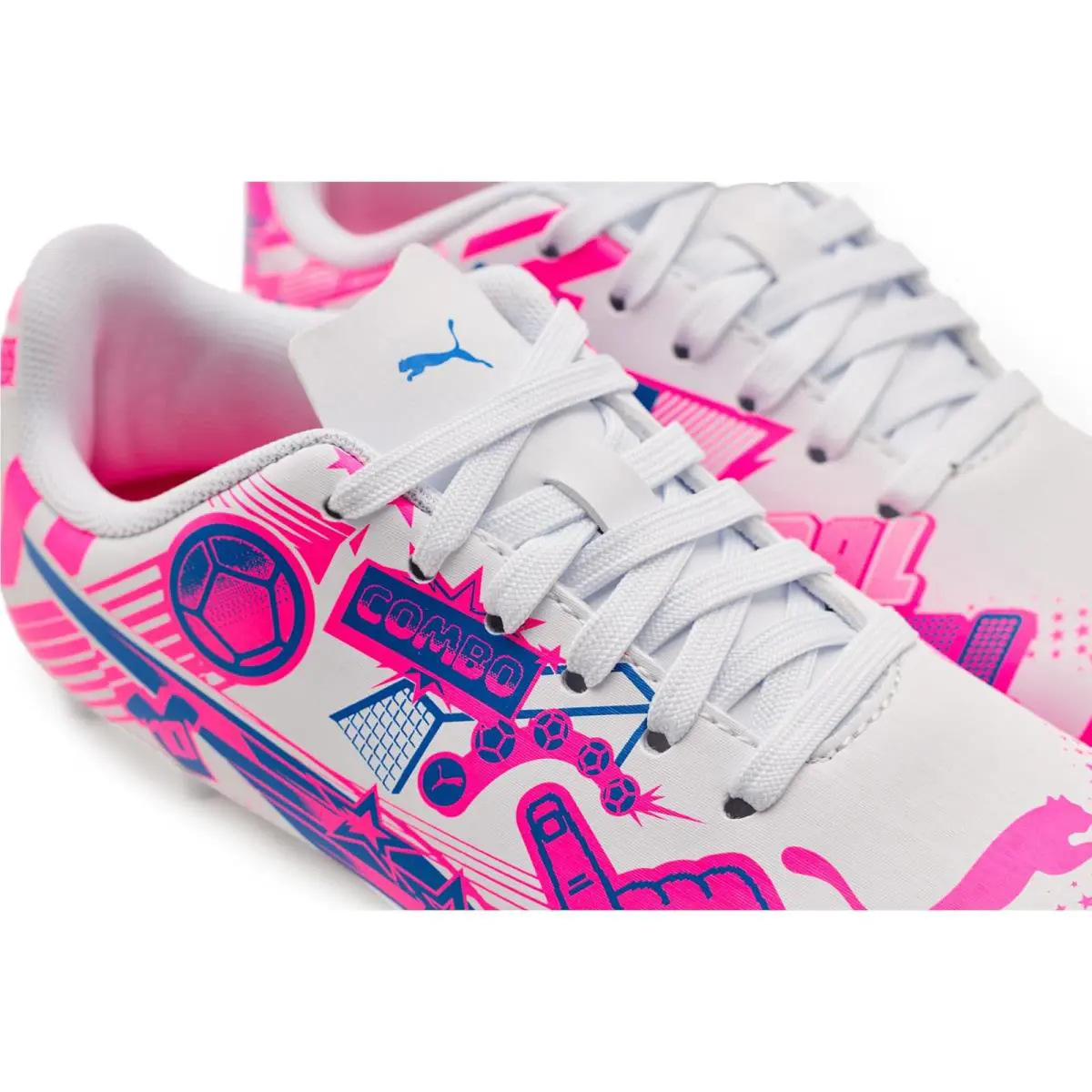 Puma shoes - White/Lake Blue/Yellow Alert 24