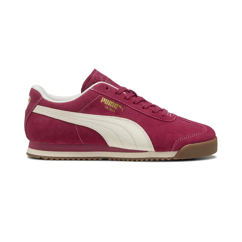 Puma Roma Suede Lace Up Mens Red Sneakers Casual Shoes 39863508 - Red
