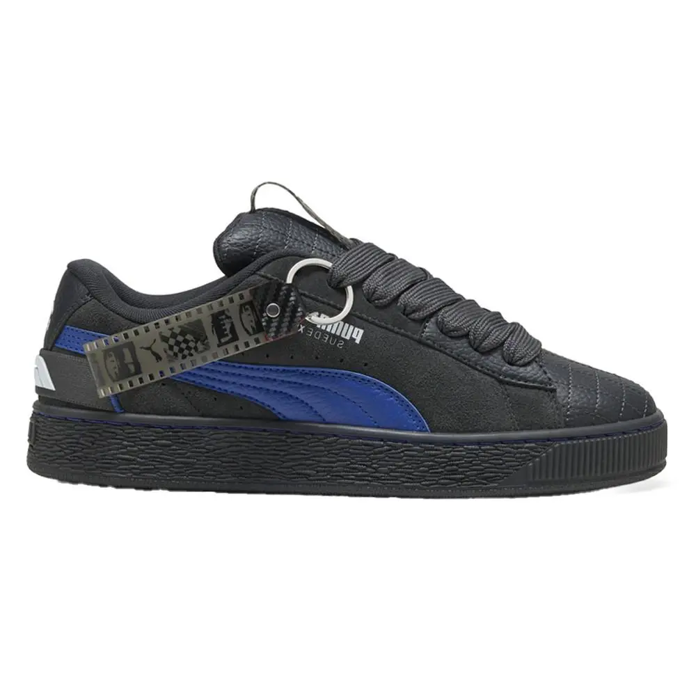 Puma Formula 1 X Suede Xl 75 Years Hero Lace Up Mens Black Sneakers Casual Shoe - Black