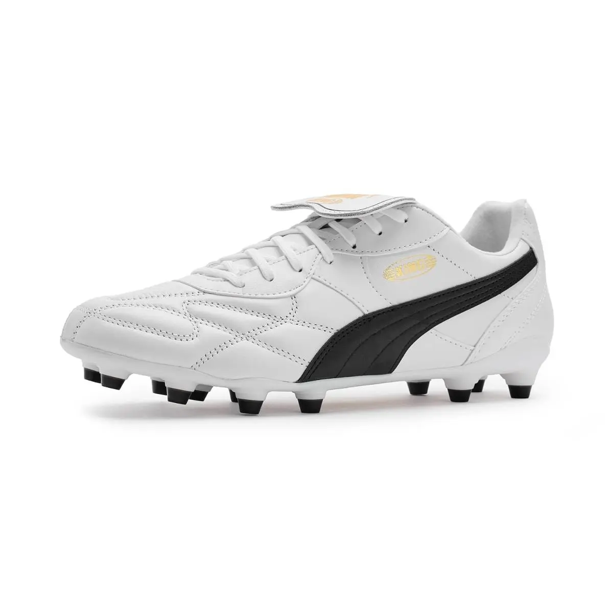 Man`s Shoes  King Top Firm Artificial Ground Soccer Cleats White/Black by Puma