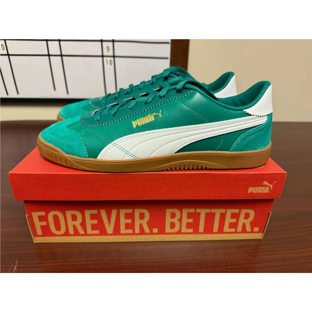 Puma Club 5V5 Lux Lace Up Mens Green Sneakers 39744907 Size 13
