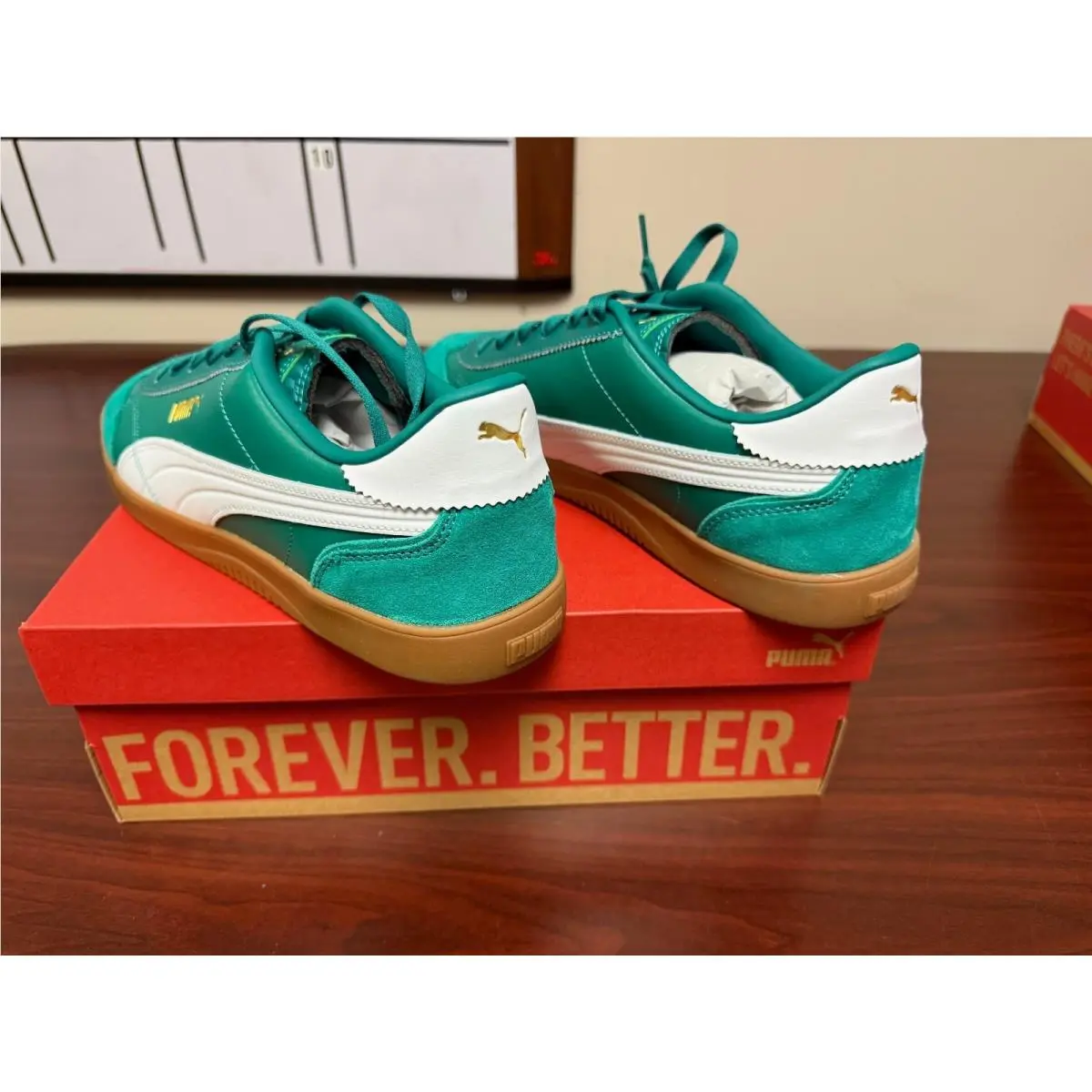 Puma shoes - PUMA Club 5V5 Lux Lace Up - 39744907 - Green (UPC: 198555508239) 6