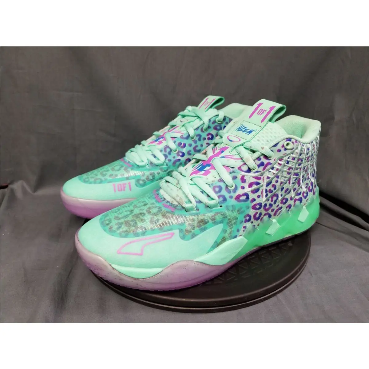 Puma shoes - PUMA LaMelo Ball MB.01 - LaMelo Ball - Green Glimmer/Pure Magenta/Hyperlink Blue 2