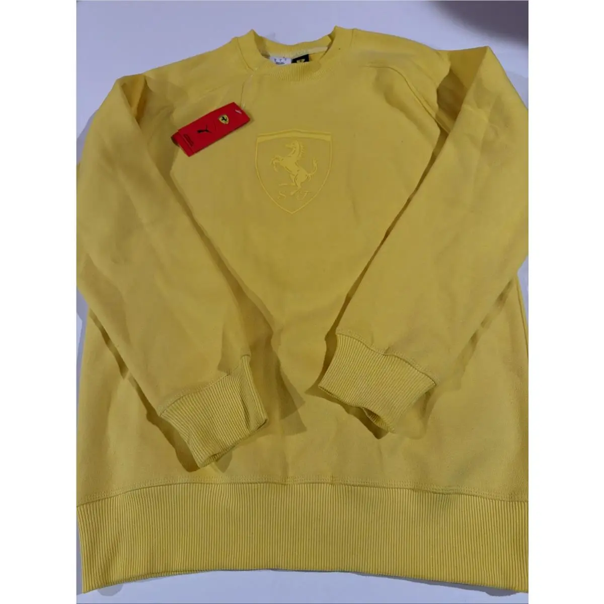 Puma Scuderia Ferrari Big Shield Men`s Motorsport Crew Neck Sweatshirt 623802 S