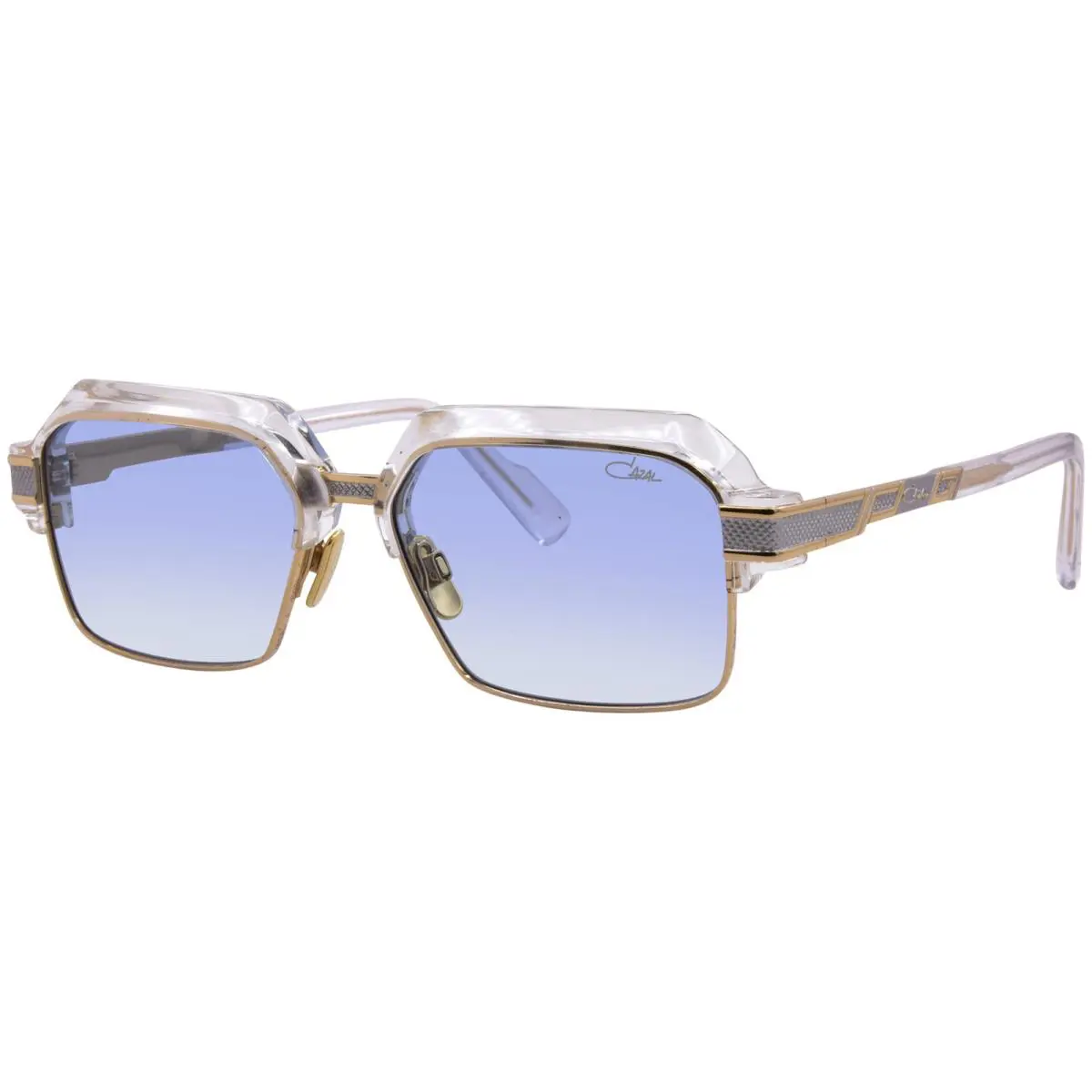 Cazal 6041/3 002 Sunglasses Men`s Crystal/bicolor/blue Gradient Square Shape