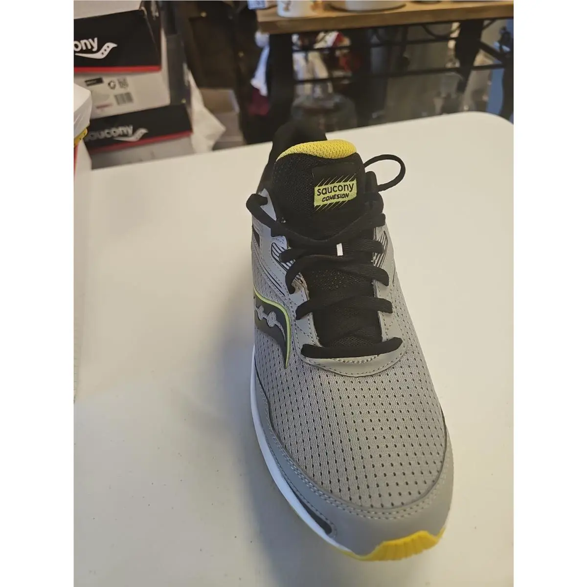 Saucony shoes - Saucony Cohesion 15 - Cohesion - S20781-15 - Gray (Alloy Cobalt) or Mulberry/Lime Olive 0