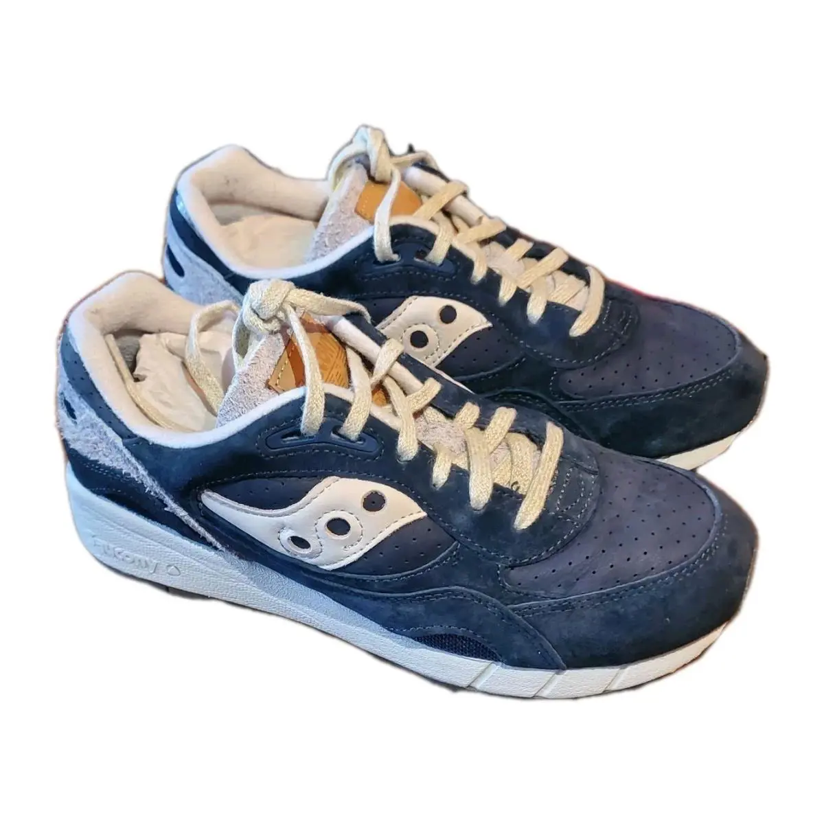 Saucony Jazz Lowpro Women`s Sneaker Navy/white Size 6 M