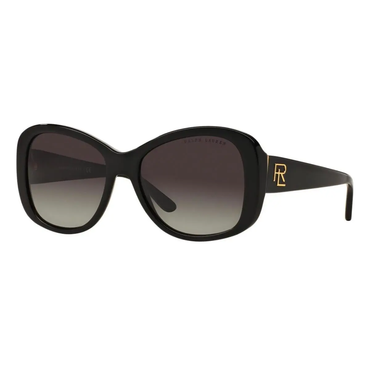Ralph by Ralph Lauren Women Rectangular Sunglasses Black Gradient Oversized