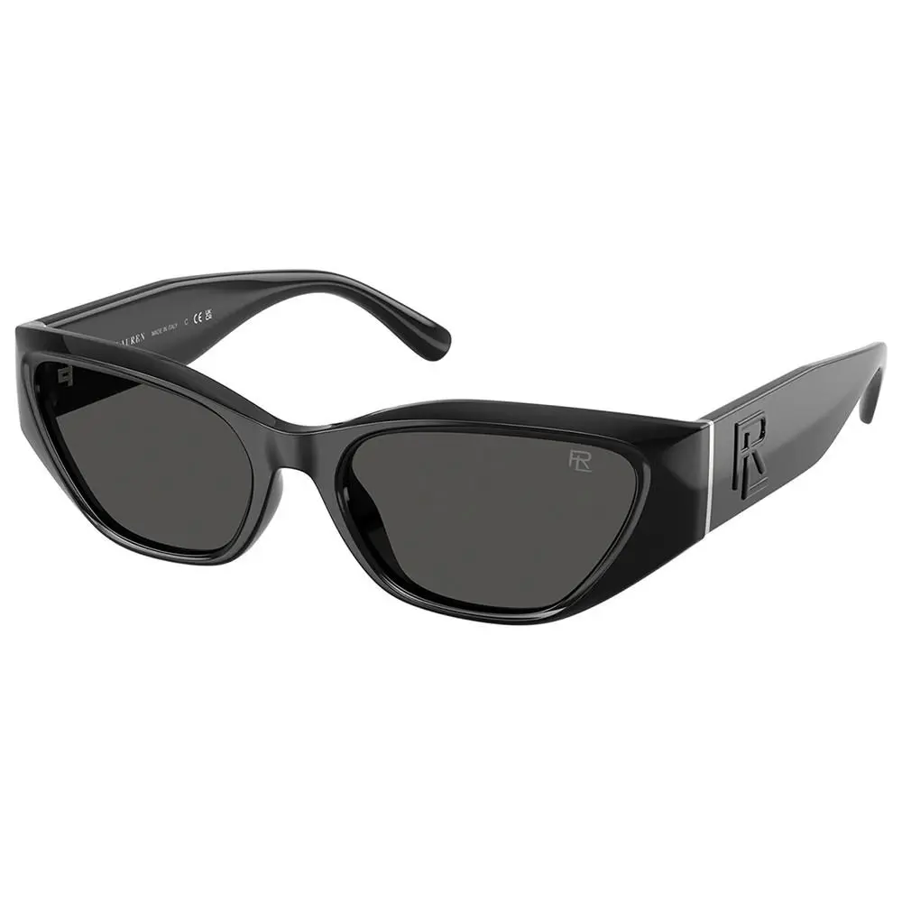 Ralph Lauren RL 8231U 500187 Black Plastic Square Sunglasses Grey Lens