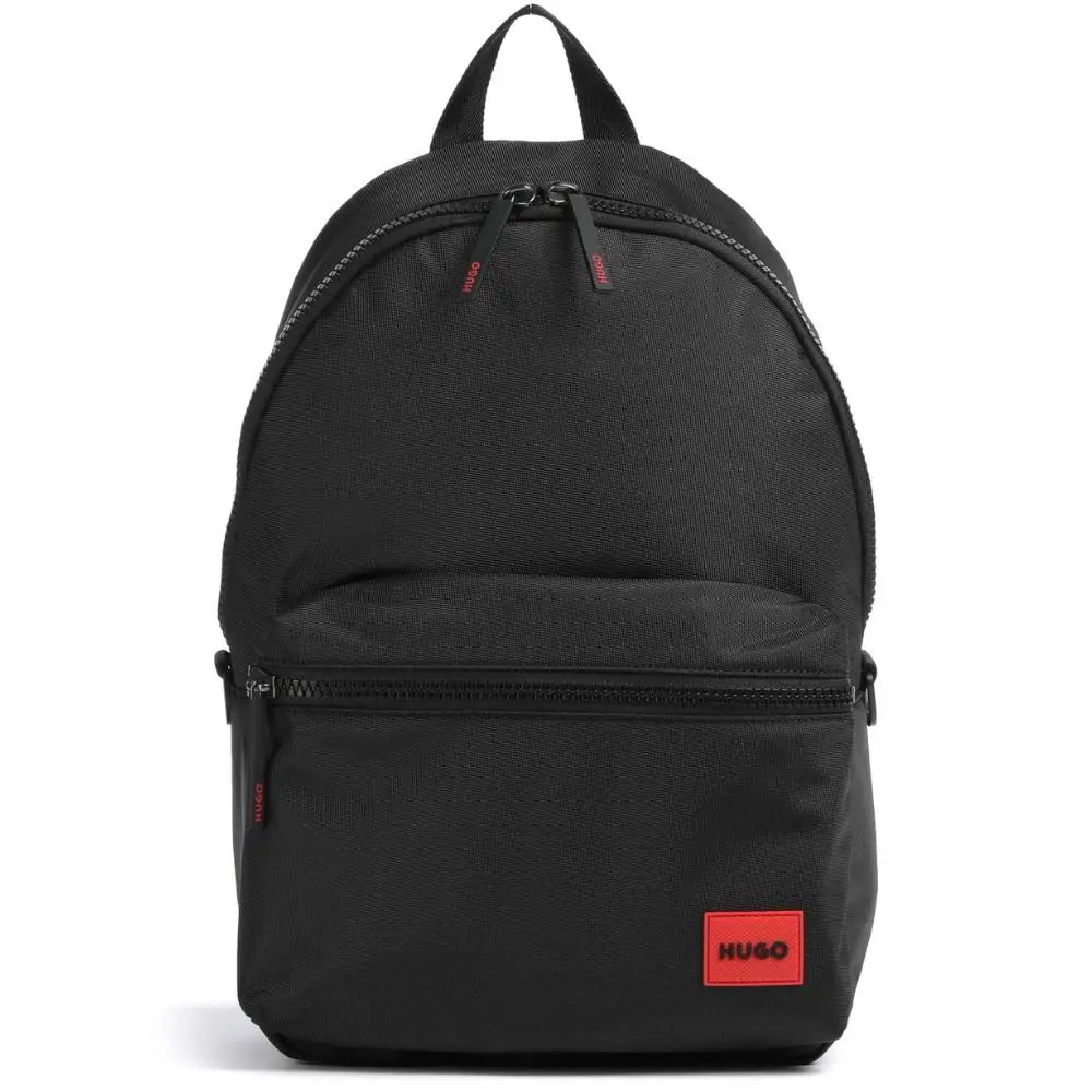 Hugo Mens Black Ethon 3.0 Adjustable Padded Strap Recycled Nylon Backpack