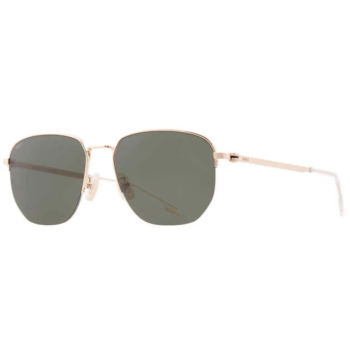 Hugo Boss Green Square Men`s Sunglasses Boss 1538/F/SK 0J5G/QT 57 Boss 1538/F/SK