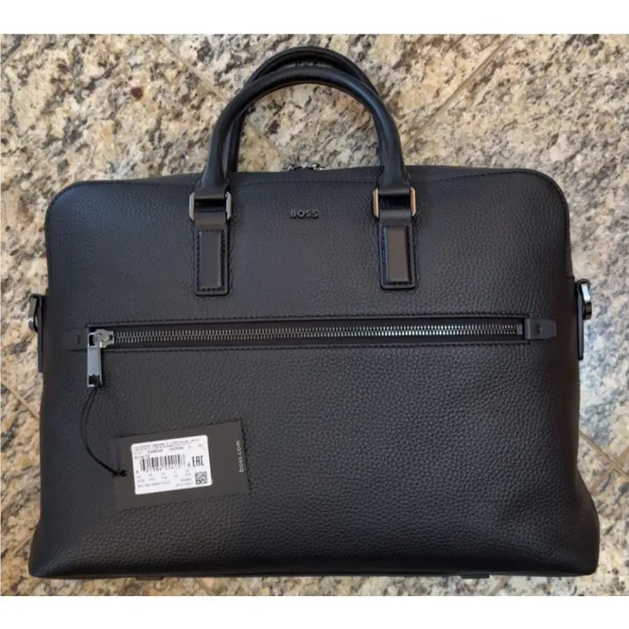 Morval Document Case Men Leather Briefcase Business Laptop Bag by Hugo Boss