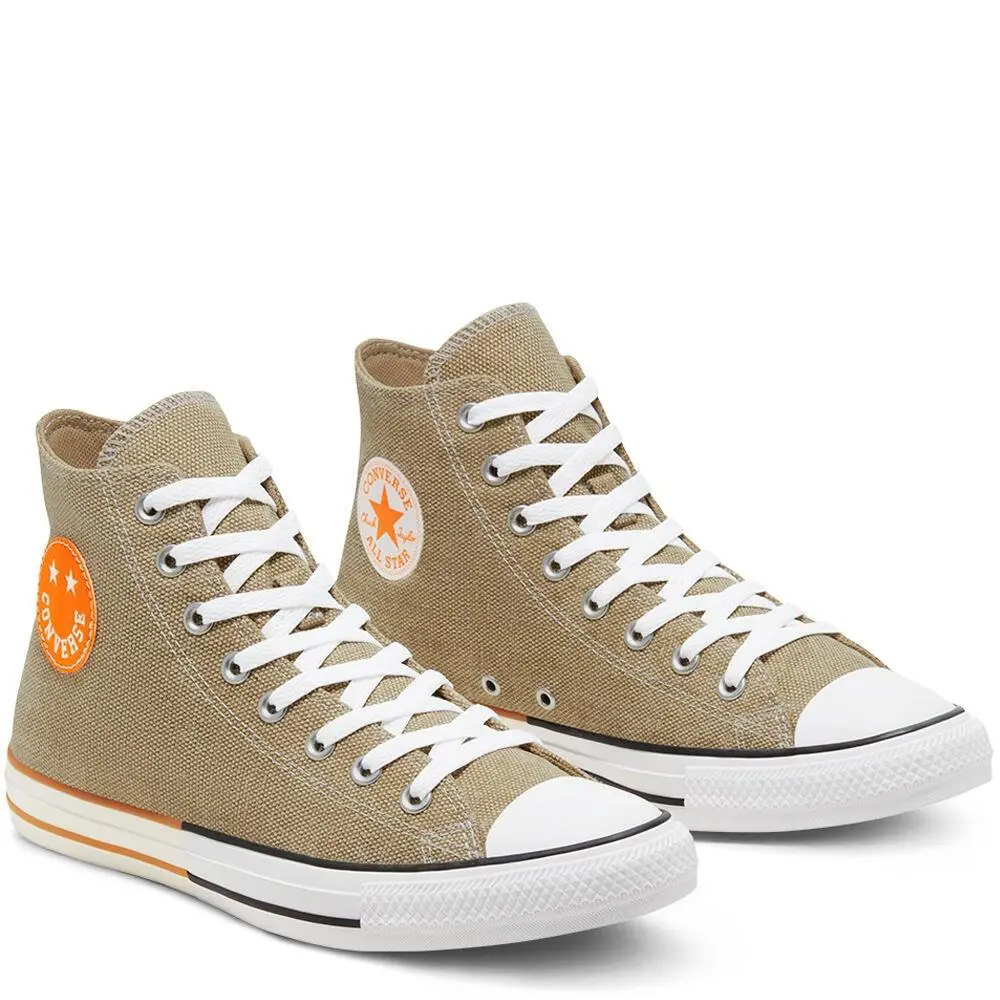 Converse shoes - Khaki/Orange/White 2