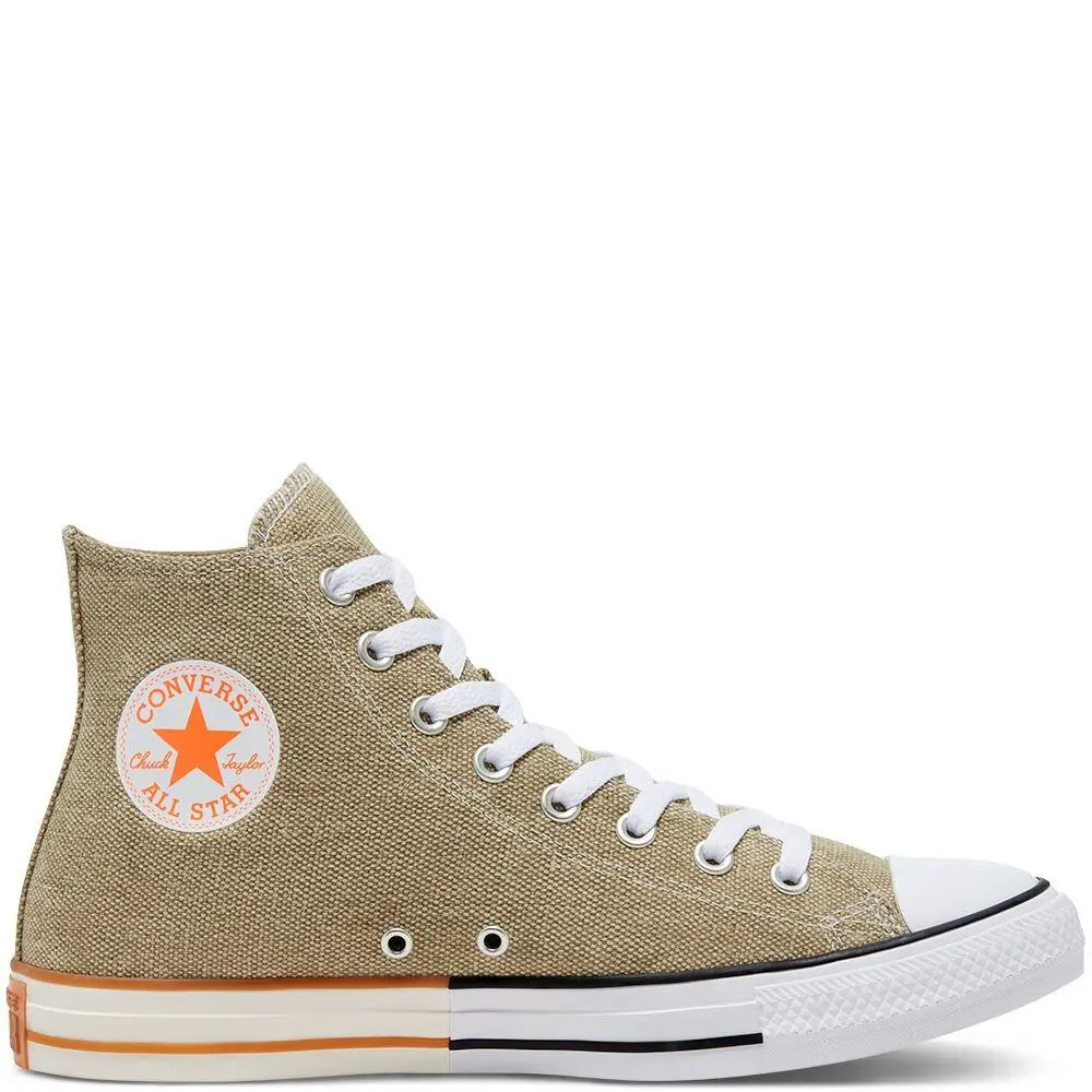 Converse shoes - Khaki/Orange/White 4