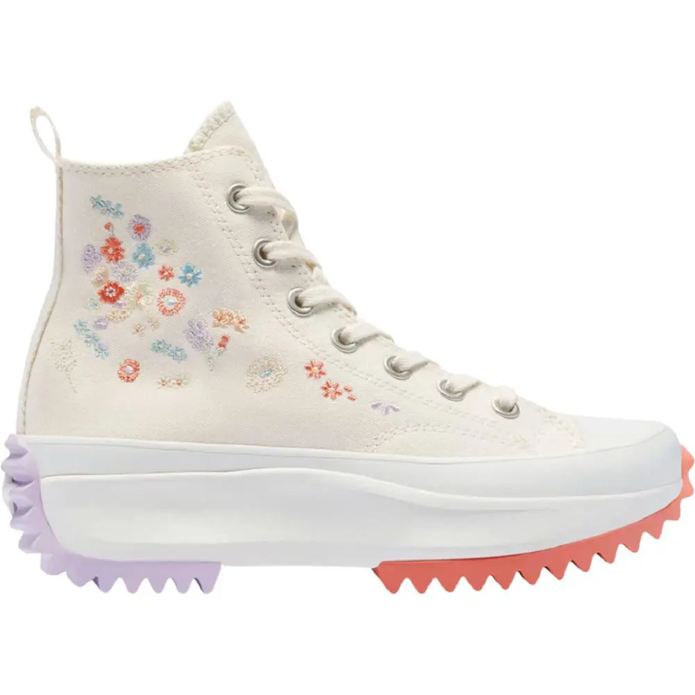 Converse Unisex Run Star Hike Platform High `embroidered Floral - Egret - Beige
