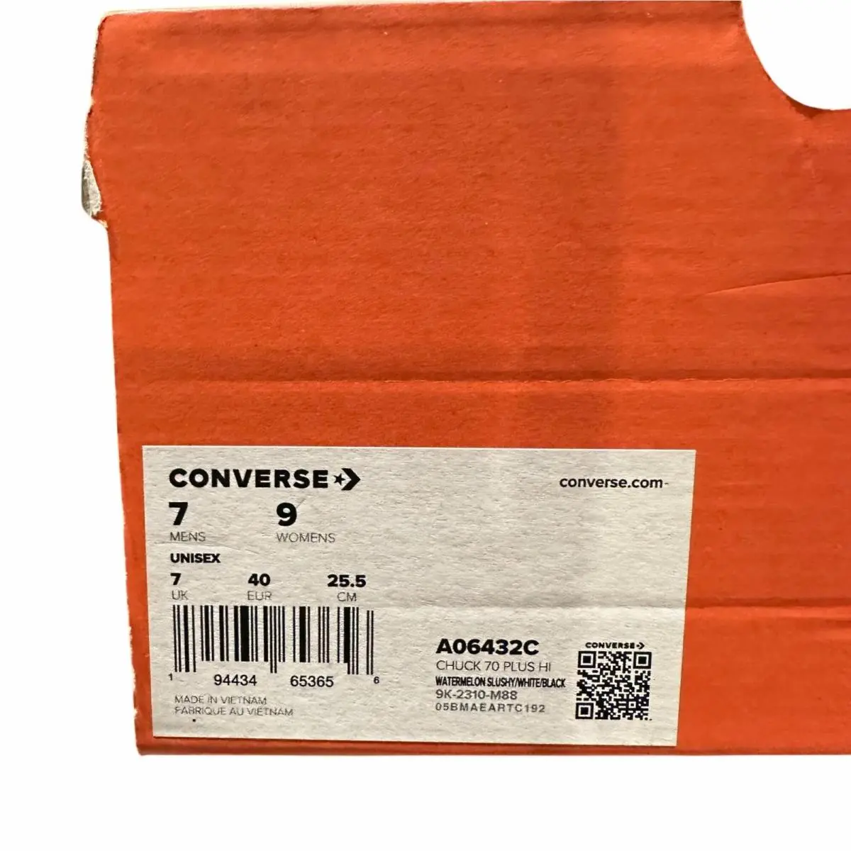 Converse shoes - Chuck 70 Hi - Chuck - A06432C - Orange (UPC: 194434653656) 7
